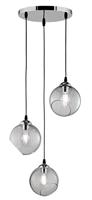 Trio BollampClooney 3x Ø20cm chroom met smoke glas - R30073054 - thumbnail