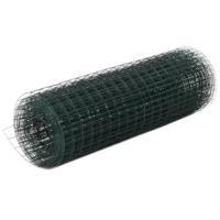 Kippengaas 10x0,5 m staal met PVC coating groen - thumbnail