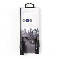 Digitale DMX-Kabel 110 Ohm | XLR 3-pins male - XLR 3-pins female | 0,5 m | Grijs - thumbnail