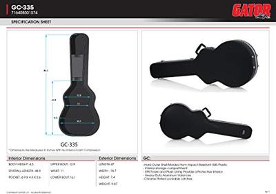 Gator Cases GC-335 gitaarkoffer voor semi-hollow Gibson® ES-335®