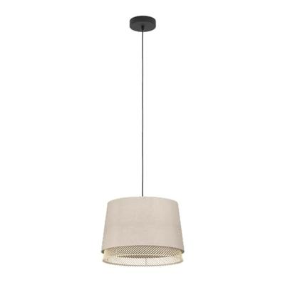 Eglo HanglampTabley Ø 38cm - linnen met rotan - 43975