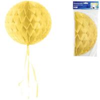 Folat honeycomb bal geel 30 cm | 25 stuks - thumbnail