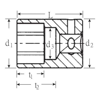 Stahlwille 40 AD 3/8 01530024 Dubbel zeskant Dopsleutelinzetstuk 3/8 1/4 (6.3 mm)