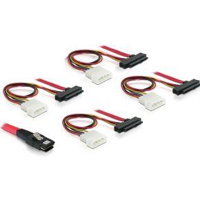 DeLOCK Mini SAS SFF-8087 > 4 x SAS SFF-8482 + power adapter