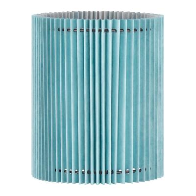 Papieren Gevouwen Lampenkap - Cilindrisch - Blauw - ø20 x 24 cm - E27 fitting - Voor Tafellampen - Ontworpen voor woonkamer en eetkamer