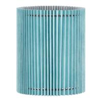 Papieren Gevouwen Lampenkap - Cilindrisch - Blauw - ø20 x 24 cm - E27 fitting - Voor Tafellampen - Ontworpen voor woonkamer en eetkamer - thumbnail