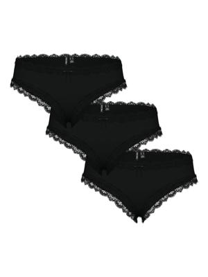 3-Pack - Dames Hipster kant - Microfiber dames onderbroeken met kant