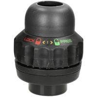 Vwp Balhoofdstel met geïntegreerd stuurslot 1 inch zwart - thumbnail