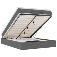 Ottoman bed met matras 140x200cm stof donkergrijs - thumbnail