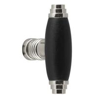 Formani Timeless 1934 massieve meubelknop mat nikkel/ebbenhout - thumbnail