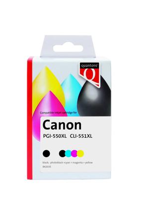 Inktcartridge quantore canon pgi-550xl cli-551xl Inktcartridge quantore canon pgi-550xl cli-551xl