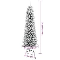 Kunstkerstboom met 300 LED Wit 180 cm PVC en Metaal en Plastic - thumbnail