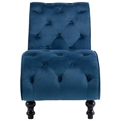 VidaXL Chaise longue fluweel blauw VidaXL Chaise longue fluweel blauw