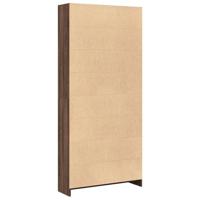 Boekenkast 80x24x176 cm bewerkt hout bruin eikenkleurig - thumbnail