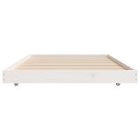 Bedframe massief grenenhout wit 75x190 cm - thumbnail
