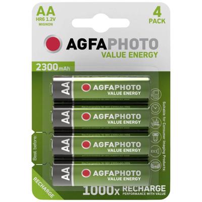 AgfaPhoto HR06 Oplaadbare AA batterij (penlite) NiMH 2300 mAh 1.2 V 4 stuk(s)