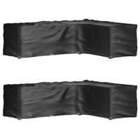 Tuinmeubelhoezen L-vormig 2 st 18 oogjes 285x220x80 cm - thumbnail