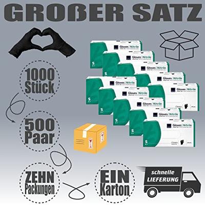 Abena poedervrije nitrile handschoenen maat small 100 stuks zwart