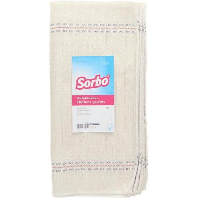 Sorbo wafeldoeken 40x40cm pak a 5st