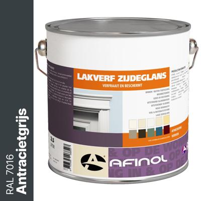 Afinol Zijdeglans Lakverf Antracietgrijs (RAL 7016) 2,5 liter