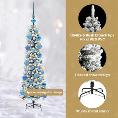VidaXL Kunstkerstboom met 150 led wit 120 cm pvc en metaal en plastic