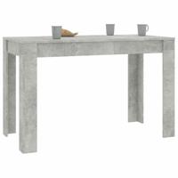 Eettafel 120x60x76 cm bewerkt hout betongrijs - thumbnail