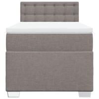 Boxspring met matras stof taupe 90x200 cm - thumbnail