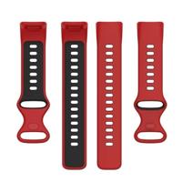 FitBit Charge 5 & 6 Sportbandje met dubbele lus - Rood / zwart - Tweekleurig - Maat: L - thumbnail