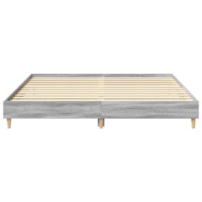 Bedframe zonder matras 200x200 cm spaanplaat grijs sonoma