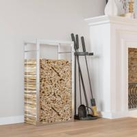 Haardhoutrek 50x28x94 cm roestvrij staal - thumbnail