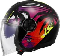 LS2 jethelm "of620 classy palm helmet of620 classy palm m black - thumbnail
