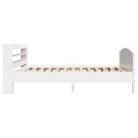 Bedframe zonder matras massief grenenhout wit 140x200 cm - thumbnail