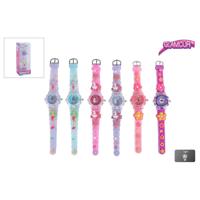 Glamour meiden analoog horloge met licht - thumbnail