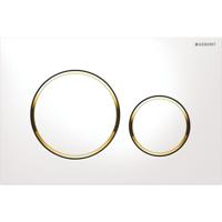 Geberit Sigma 20 bedieningspaneel glans wit/goud voor Sigma reservoirs 8cm (UP720) en 12cm (UP320) - thumbnail