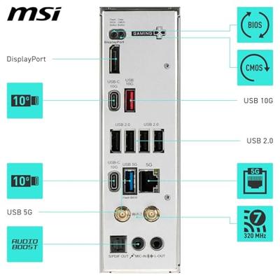 Moederbord - MSI - B850 GAMING PLUS WIFI AMD B850 AM5 ATX-slot