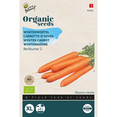 Zaden Organic Winterwortelen Berlikumer 2 (BIO) Buzzy - Buzzy