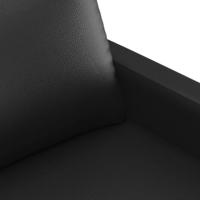 Fauteuil 60 cm kunstleer zwart - thumbnail