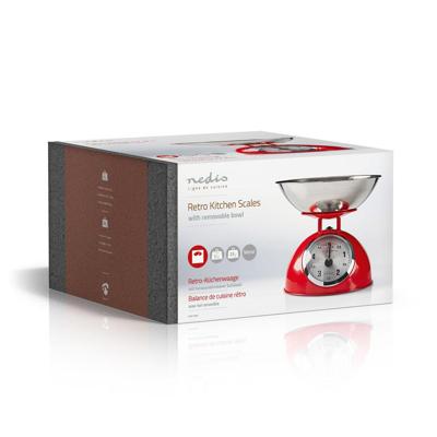 Nedis Keukenweegschaal | Analoog | Rood | 1 stuks - KASC110RD KASC110RD