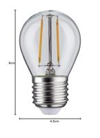 Paulmann 28691 LED-lamp Energielabel F (A - G) E27 2.6 W Warmwit (Ø x h) 45 mm x 72 mm 1 stuk(s) - thumbnail