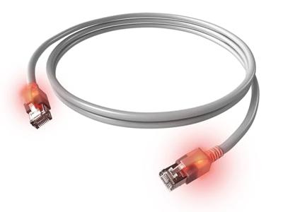 EasyLan S/FTP DualBoot® LED Kabel Cat.6A (Class EA), LSOH, grijs, 5 m