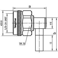 Telegärtner 100023895 100023895 N-connector Stekker, haaks 50 Ω 1 stuk(s) - thumbnail