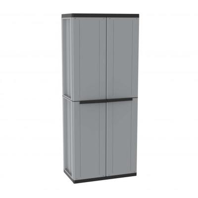 Bezemkast Terry JLine 368 Grijs Zwart/Gris Hars Plastic 68 x 37,5 x 163,5 cm