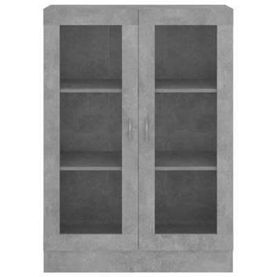 Vitrinekast 82,5x30,5x115 cm bewerkt hout betongrijs