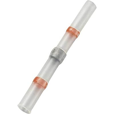 TRU COMPONENTS 736410 Stootverbinder Met krimpkous 0.304 mm² 0.705 mm² Volledig geïsoleerd Rood 30 stuk(s)