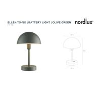 Nordlux Oplaadbare tafellampEllen groen - 2418015023 - thumbnail