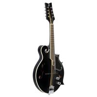 Ortega RMFE40SBK F-Style Series Mandolin Black elektrisch-akoestische F-stijl mandoline met gigbag - thumbnail