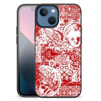 Telefoonhoesje Apple iPhone 13 mini Angel Skull Rood - thumbnail