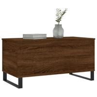 Salontafel 90x44,5x45 cm bewerkt hout bruineikenkleurig - thumbnail