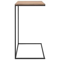 Bijzettafel 55x35x66 cm bewerkt hout zwart - thumbnail