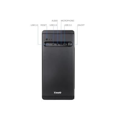 ATX Semi-toren doos TooQ TQC-4702U3C-B Zwart
